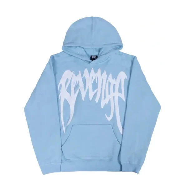 Revenge Chenille Patch Hoodie Baby Blue