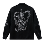 Revenge Thorn Cherub Embroidered Flannel Jacket